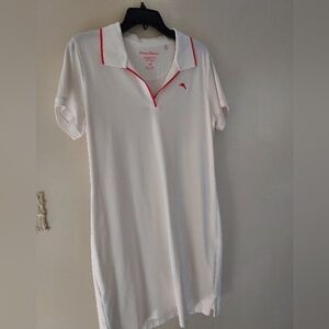 Ladies Tommy Bahama Island zone white short sleeve cotton summer dress. Size L